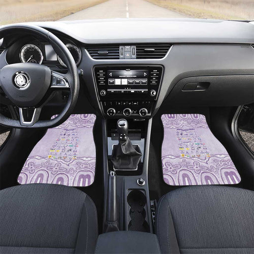 Epilepsy Awareness Alphabet Car Mats Purple Ribbon Butterfly Cute Style