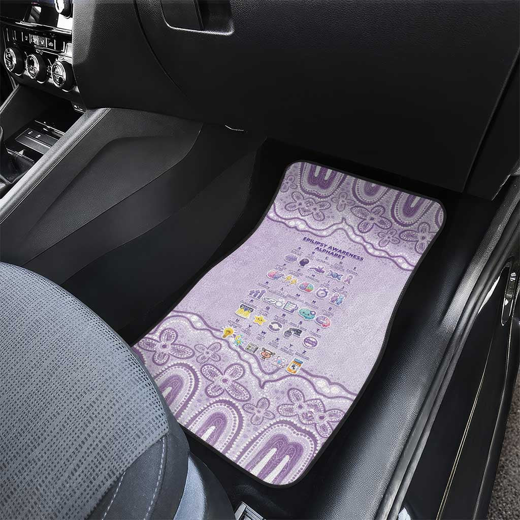 Epilepsy Awareness Alphabet Car Mats Purple Ribbon Butterfly Cute Style