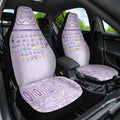 Epilepsy Awareness Alphabet Car Seat Cover Purple Ribbon Butterfly Cute Style
