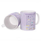 Personalised Epilepsy Awareness Alphabet Ceramic Mug Purple Ribbon Butterfly Cute Style