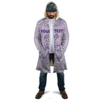 Personalised Epilepsy Awareness Alphabet Cloak Purple Ribbon Butterfly Cute Style