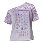 Personalised Epilepsy Awareness Alphabet Cross Shoulder Shirt Purple Ribbon Butterfly Cute Style