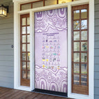 Epilepsy Awareness Alphabet Door Cover Purple Ribbon Butterfly Cute Style