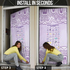 Epilepsy Awareness Alphabet Door Cover Purple Ribbon Butterfly Cute Style