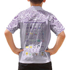Personalised Epilepsy Awareness Alphabet Family Matching Short Sleeve Bodycon Dress and Hawaiian Shirt Purple Ribbon Butterfly Cute Style