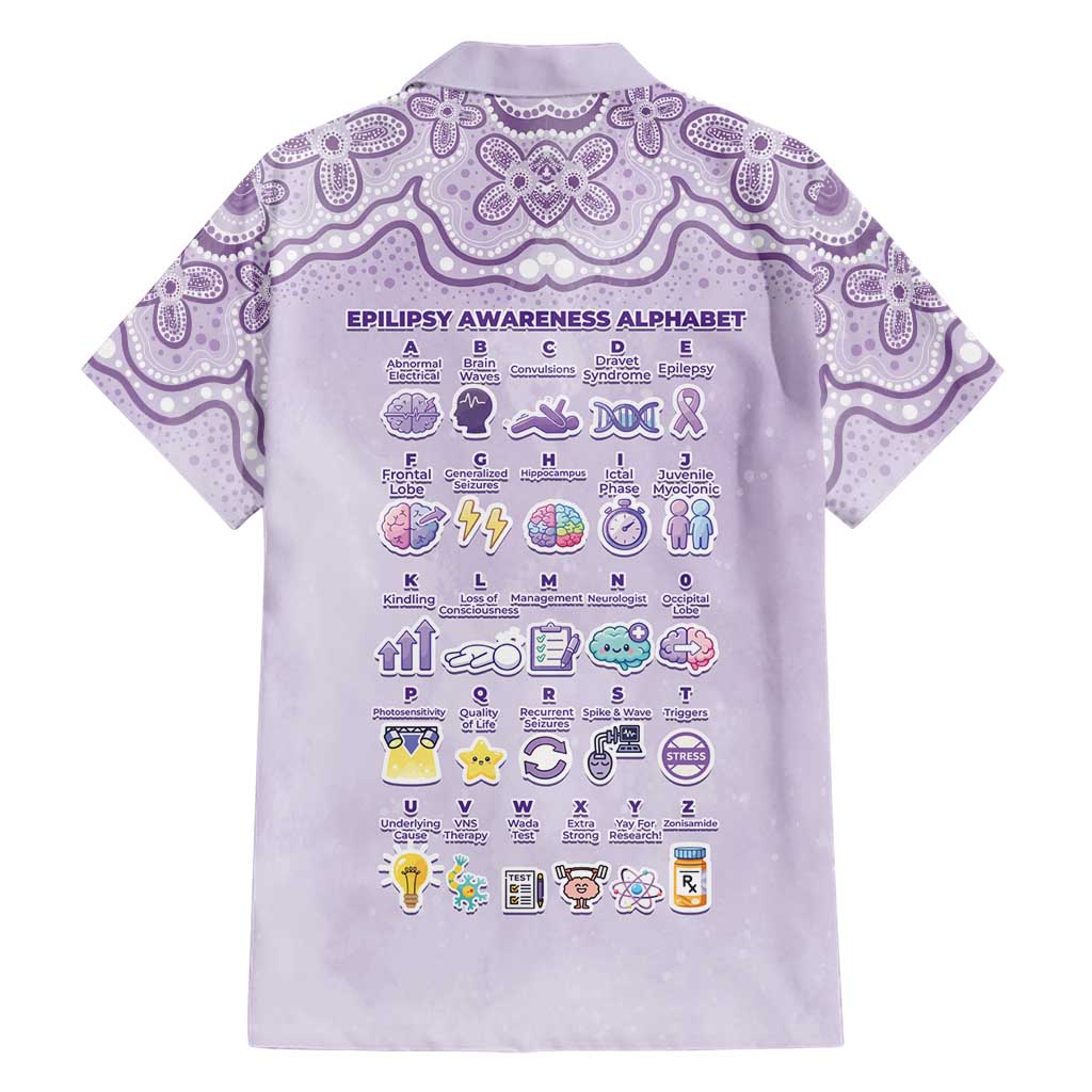 Personalised Epilepsy Awareness Alphabet Family Matching Short Sleeve Bodycon Dress and Hawaiian Shirt Purple Ribbon Butterfly Cute Style