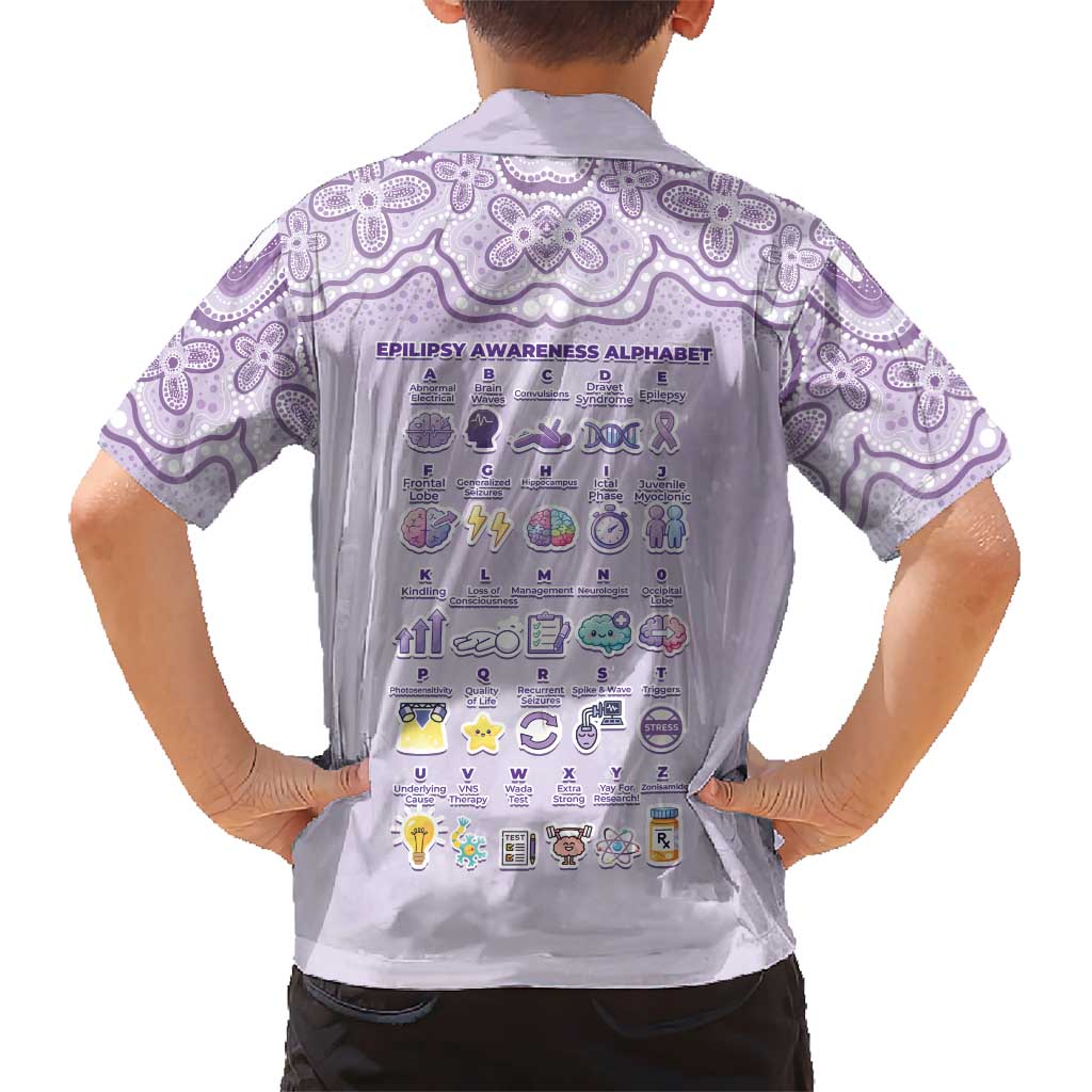 Personalised Epilepsy Awareness Alphabet Family Matching Tank Maxi Dress and Hawaiian Shirt Purple Ribbon Butterfly Cute Style