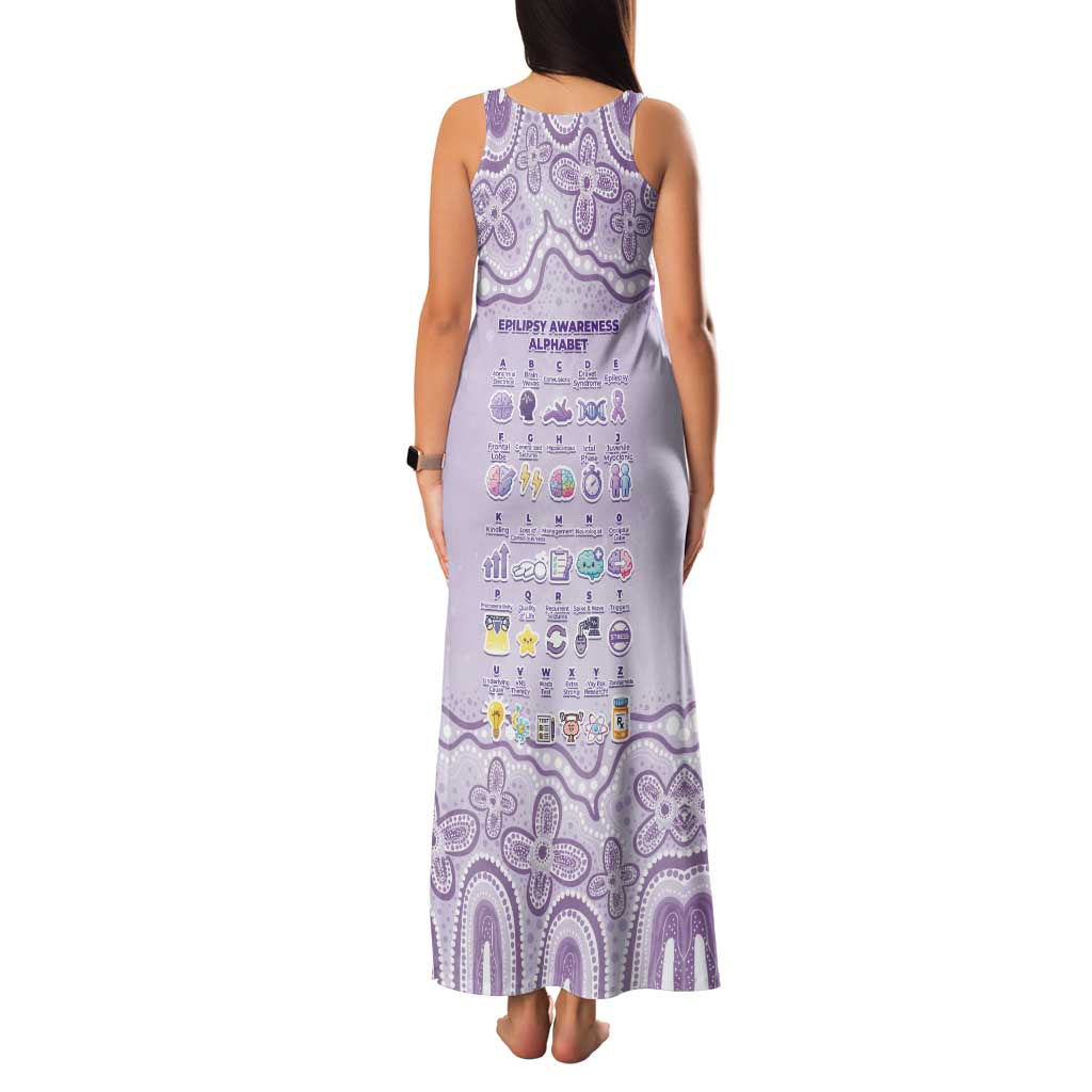 Personalised Epilepsy Awareness Alphabet Family Matching Tank Maxi Dress and Hawaiian Shirt Purple Ribbon Butterfly Cute Style