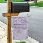 Epilepsy Awareness Alphabet Garden Flag Purple Ribbon Butterfly Cute Style