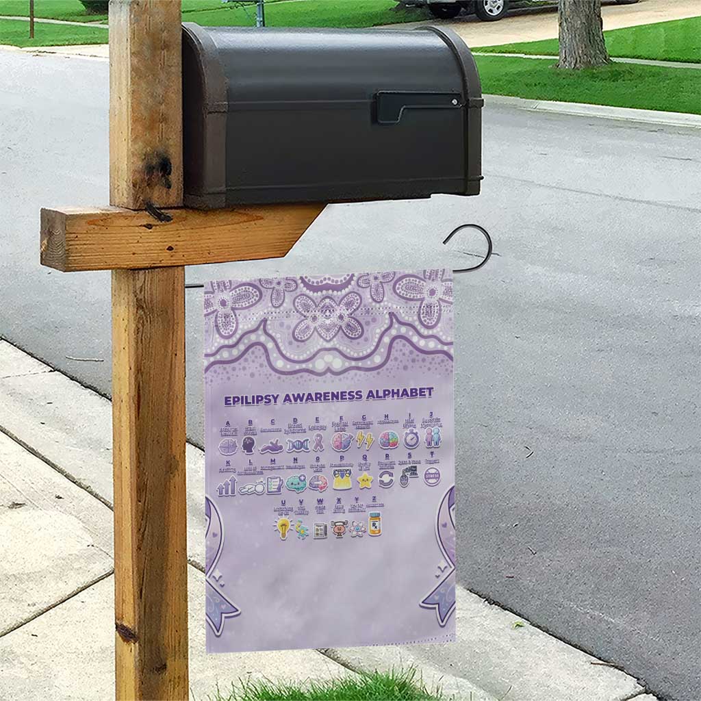Epilepsy Awareness Alphabet Garden Flag Purple Ribbon Butterfly Cute Style