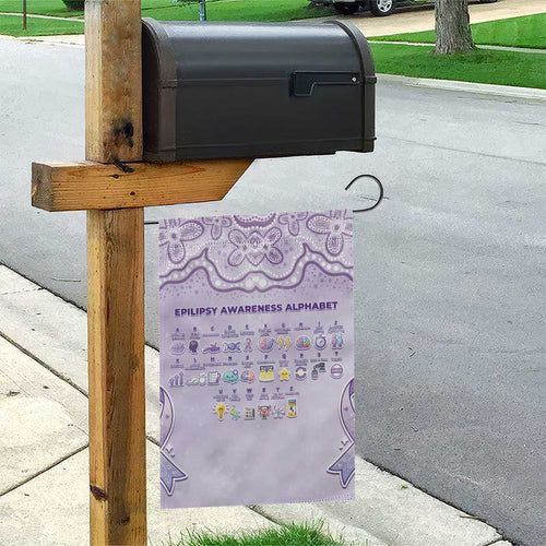 Epilepsy Awareness Alphabet Garden Flag Purple Ribbon Butterfly Cute Style