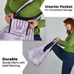 Epilepsy Awareness Alphabet Grocery Bag Purple Ribbon Butterfly Cute Style