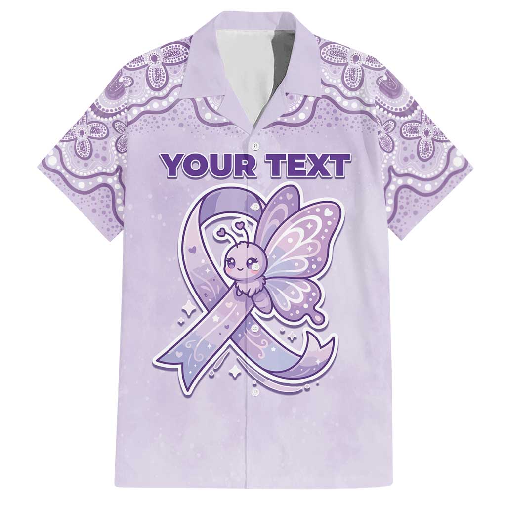 Personalised Epilepsy Awareness Alphabet Hawaiian Shirt Purple Ribbon Butterfly Cute Style