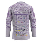 Personalised Epilepsy Awareness Alphabet Hockey Jersey Purple Ribbon Butterfly Cute Style