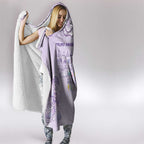 Epilepsy Awareness Alphabet Hooded Blanket Purple Ribbon Butterfly Cute Style