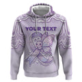 Personalised Epilepsy Awareness Alphabet Hoodie Purple Ribbon Butterfly Cute Style