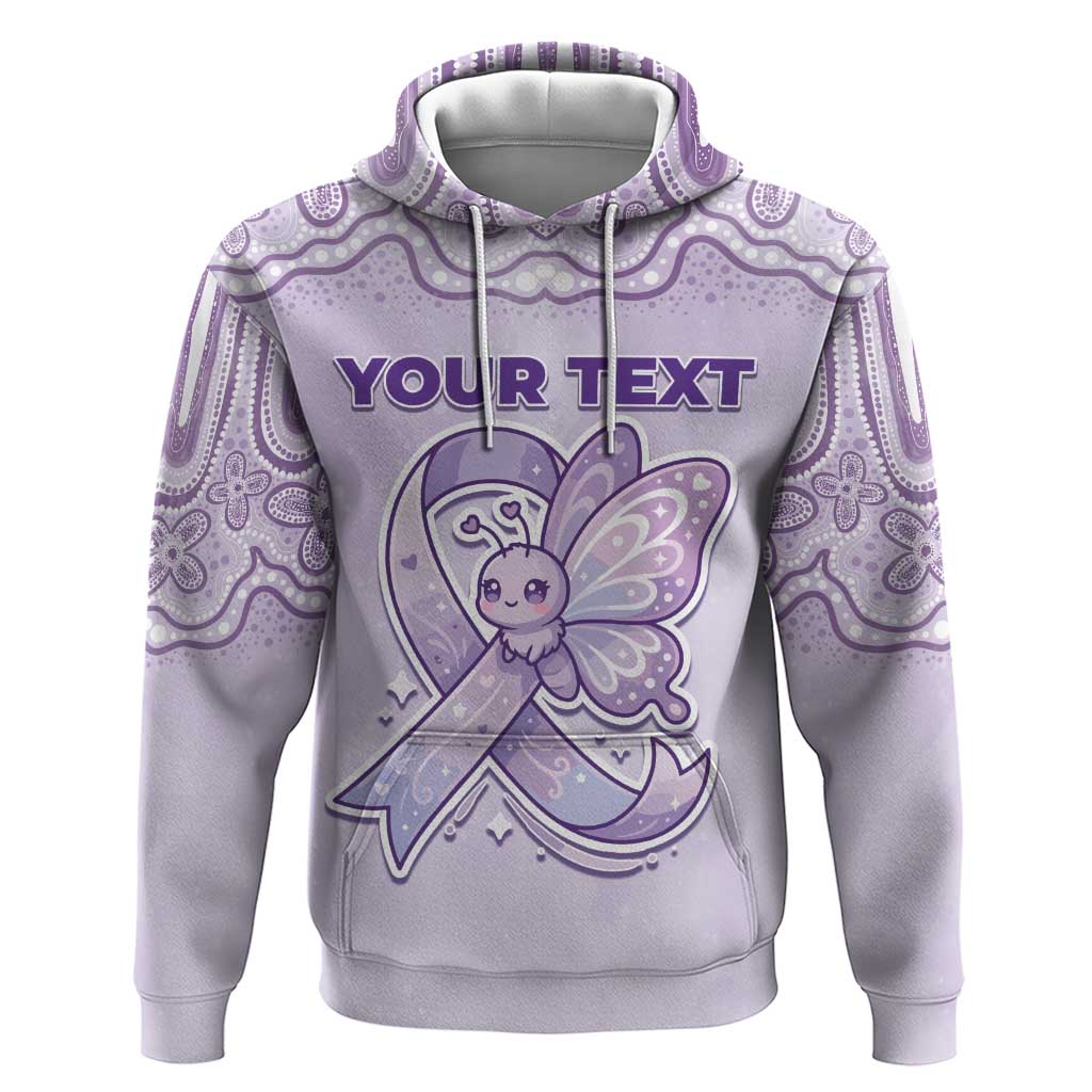 Personalised Epilepsy Awareness Alphabet Hoodie Purple Ribbon Butterfly Cute Style