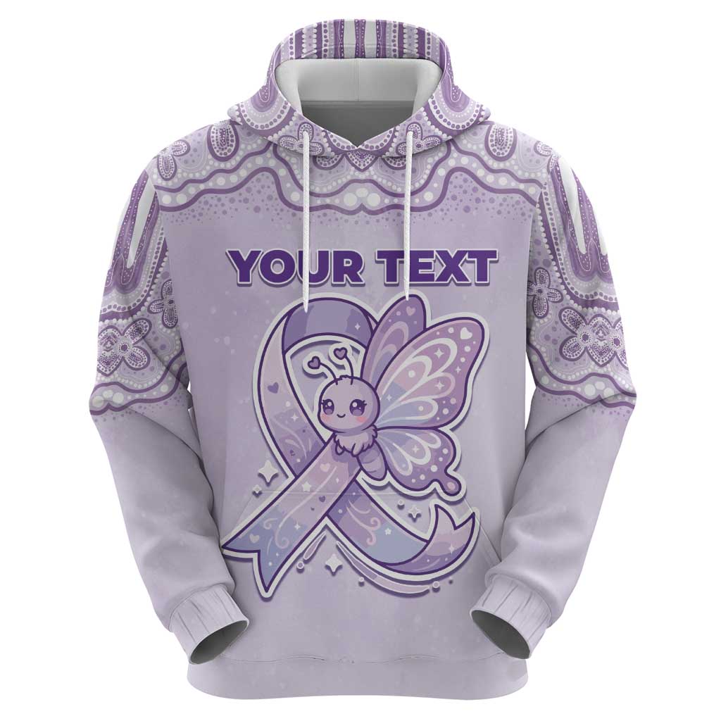 Personalised Epilepsy Awareness Alphabet Hoodie Purple Ribbon Butterfly Cute Style