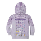 Personalised Epilepsy Awareness Alphabet Kid Hoodie Purple Ribbon Butterfly Cute Style