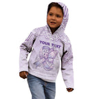 Personalised Epilepsy Awareness Alphabet Kid Hoodie Purple Ribbon Butterfly Cute Style