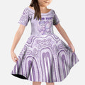 Personalised Epilepsy Awareness Alphabet Kid Short Sleeve Dress Purple Ribbon Butterfly Cute Style