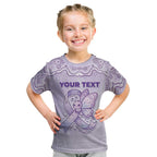 Personalised Epilepsy Awareness Alphabet Kid T Shirt Purple Ribbon Butterfly Cute Style