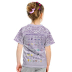 Personalised Epilepsy Awareness Alphabet Kid T Shirt Purple Ribbon Butterfly Cute Style