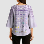 Personalised Epilepsy Awareness Alphabet Kimono Sleeve Blouse Purple Ribbon Butterfly Cute Style