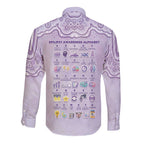 Personalised Epilepsy Awareness Alphabet Long Sleeve Button Shirt Purple Ribbon Butterfly Cute Style