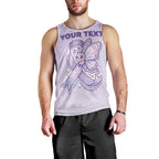 Personalised Epilepsy Awareness Alphabet Men Tank Top Purple Ribbon Butterfly Cute Style