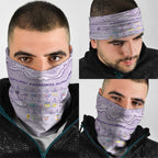 Epilepsy Awareness Alphabet Neck Gaiter Purple Ribbon Butterfly Cute Style
