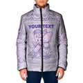 Personalised Epilepsy Awareness Alphabet Padded Jacket Purple Ribbon Butterfly Cute Style