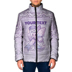 Personalised Epilepsy Awareness Alphabet Padded Jacket Purple Ribbon Butterfly Cute Style