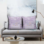 Epilepsy Awareness Alphabet Pillow Cover Purple Ribbon Butterfly Cute Style