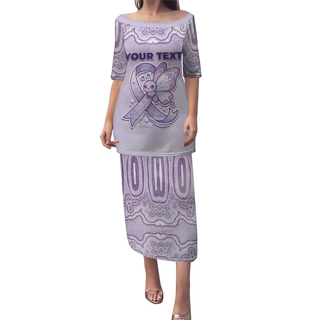 Personalised Epilepsy Awareness Alphabet Puletasi Purple Ribbon Butterfly Cute Style