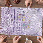 Epilepsy Awareness Alphabet Puzzle Purple Ribbon Butterfly Cute Style