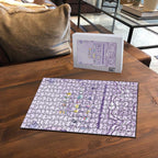 Epilepsy Awareness Alphabet Puzzle Purple Ribbon Butterfly Cute Style