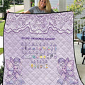 Epilepsy Awareness Alphabet Quilt Purple Ribbon Butterfly Cute Style