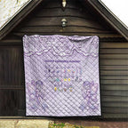 Epilepsy Awareness Alphabet Quilt Purple Ribbon Butterfly Cute Style