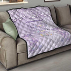 Epilepsy Awareness Alphabet Quilt Purple Ribbon Butterfly Cute Style