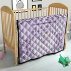 Epilepsy Awareness Alphabet Quilt Purple Ribbon Butterfly Cute Style