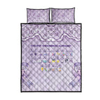 Epilepsy Awareness Alphabet Quilt Bed Set Purple Ribbon Butterfly Cute Style