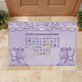Epilepsy Awareness Alphabet Rubber Doormat Purple Ribbon Butterfly Cute Style