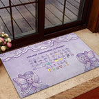 Epilepsy Awareness Alphabet Rubber Doormat Purple Ribbon Butterfly Cute Style