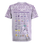 Personalised Epilepsy Awareness Alphabet Rugby Jersey Purple Ribbon Butterfly Cute Style