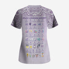 Personalised Epilepsy Awareness Alphabet Scrub Top Purple Ribbon Butterfly Cute Style