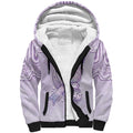 Personalised Epilepsy Awareness Alphabet Sherpa Hoodie Purple Ribbon Butterfly Cute Style