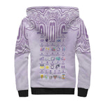 Personalised Epilepsy Awareness Alphabet Sherpa Hoodie Purple Ribbon Butterfly Cute Style