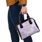 Epilepsy Awareness Alphabet Shoulder Handbag Purple Ribbon Butterfly Cute Style