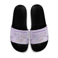Epilepsy Awareness Alphabet Slide Sandals Purple Ribbon Butterfly Cute Style